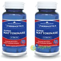 Pachet Super Nattokinase 2.750 FU 60cps+60cps