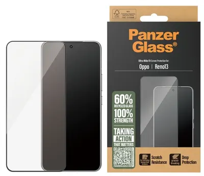 Protector de sticlă PanzerGlass - Ultra Wide Fit, Oppo Reno 13, transparent