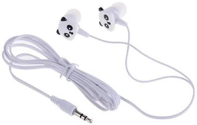 Căști cu microfon pentru copii I-Total - Panda Collection 11083, alb
