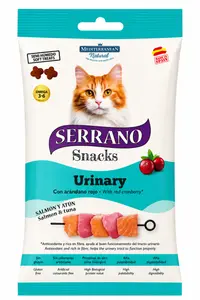 Recompense pentru pisici Serrano Snacks Urinary cu somon ton 50 gr