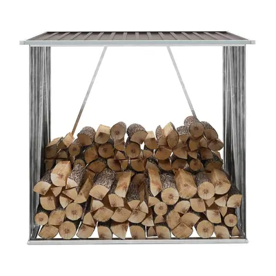 Gossi sopron depozitare lemne, maro, 163x83x154 cm, otel galvanizat
