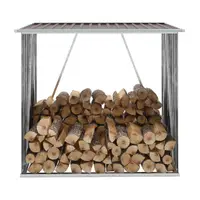 Gossi sopron depozitare lemne, maro, 163x83x154 cm, otel galvanizat
