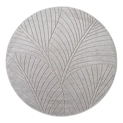 Covor pentru exterior și interior argintiu rotund ø 120 cm Nova 1203 – Ayyildiz Carpets