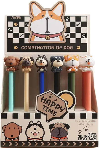 Pix cu gel șters B-Max Happy Time - Cu figurina, sortiment