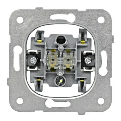 Insert întrerupător 2P 10A, cu semn. de control, cl.elastice