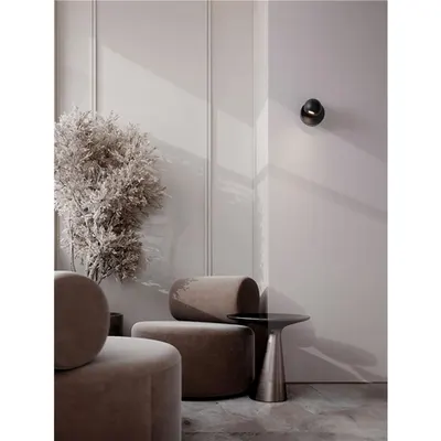 Plafoniera SFERA Nisipiu Negru Aluminiu & Otel LED 6 Wat 220-240 Volt 576Lm 3000K IP20 Intrerupator On/Off