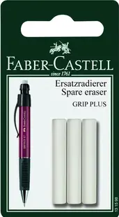 Radieră pentru creion automat Faber-Castell Grip Plus - 3 buc.