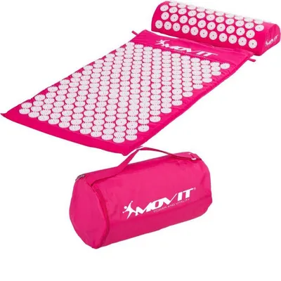 Covoras de presopunctura, MOVIT®, cu perna 75x44 cm, roz