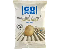 Chipsuri din cartofi cu sare coapte manual fara gluten Bio, 125g, Go Pure