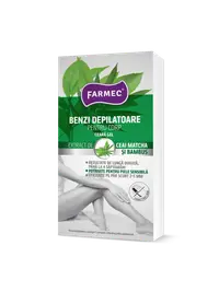 Benzi depilatoare pentru corp cu ceara gel, 16 benzi + 2 servetele, Farmec