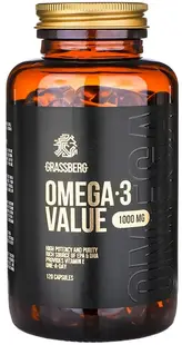 Omega-3 Value, 1000 mg, 120 capsule, Grassberg