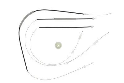 Set reparat macara geam fata stanga potrivit RENAULT CLIO III, GRAND SCENIC II, MEGANE II, MODUS 2003-2012 - (cabluri, electric)