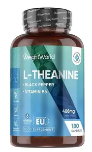 L-Theanine + Piper negru, 180 capsule, Weight World