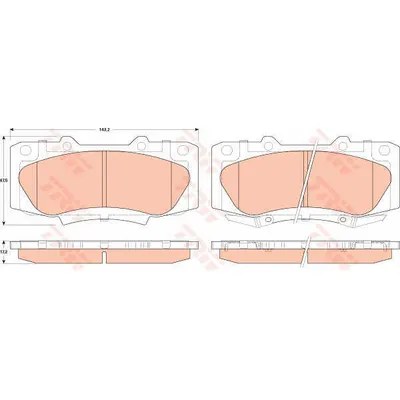 Set placute frana, frana disc TRW GDB3528