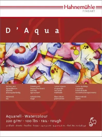 Bloc de schițe Hahnemuhle D'Aqua - 24 x 32 cm, hârtie aspră, 30 de coli