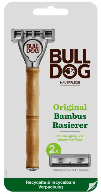 Bulldog Original Sistem de bărbierit din bambus, cu lamă de rezervă
