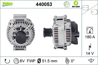 Alternator (14V, 180A) potrivit MERCEDES G (W463), GL (X164), M (W164), M (W166), R (W251, V251) 3.0D 4.0D 07.05
