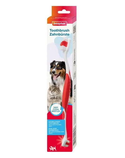 BEAPHAR Toothbrush Regular periuță de dinți dublă câini și pisici