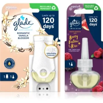 GLADE Electric scented oil Romantic Vanilla Blossom + Berry Festive Kiss ambalaj economic