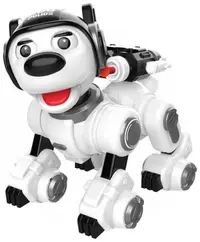 Câine polițist robot interactiv controlat radio Crazon - Cu cască neagră