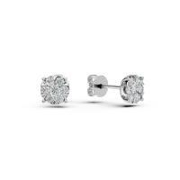 Cercei din aur alb cu diamante de 0.215ct