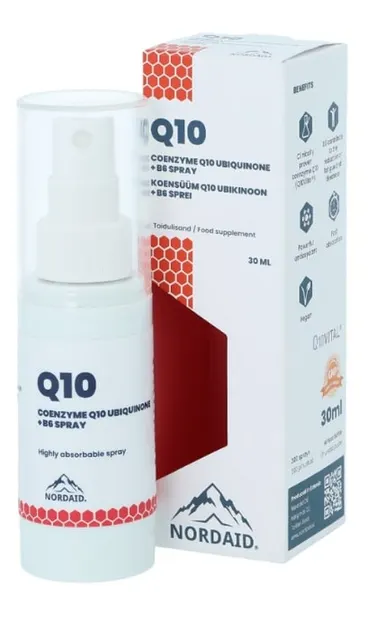 Coenzyme Q10 Ubiquinone + B6 Spray de gură, 30 ml, Nordaid