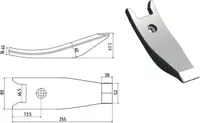 HammersMade HA1069 - Dalta - brazdar pt. Horsch echivalent 00311069