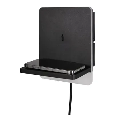 Aplică de perete negru-mat LED cu intensitate reglabilă Fairfield – Trio