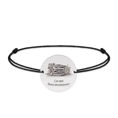 Doxa - Bratara personalizata snur invatatoare din argint 925