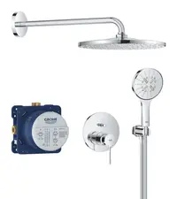 Sistem de dus Grohe Essence 25287000, 1/2 inch, incastrat, 310 mm, 1 functie, Crom