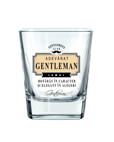 Pahar whisky „Hotărât în caracter și elegant în alegeri"