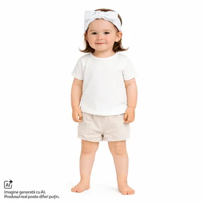 Bentita copii Chicco din jerse, Alb cu model, 01484-70MFCI