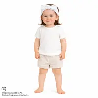 Bentita copii Chicco din jerse, Alb cu model, 01484-70MFCI