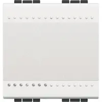 Intrerupator simplu 2M Living Light Bticino N4001M2N, alb
