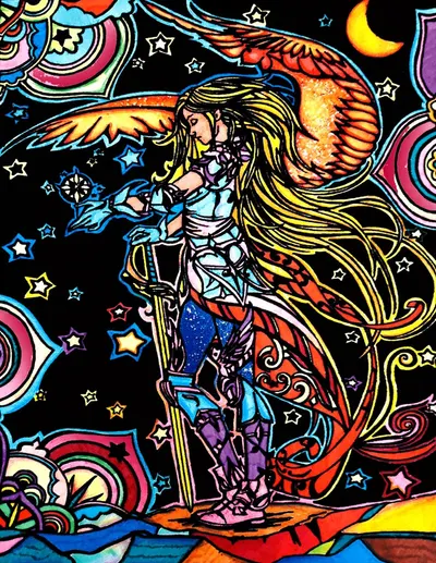 Tablou de colorat ColorVelvet - Serafim, 47 x 35 cm