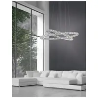 Lampa suspendata CELINE Crom Aluminiu & Crystal Adjustable LED 52 Wat 230 Volt 3120Lm 3500K IP20