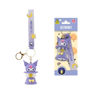 Breloc cu lumini si curea, Yume, Hello Kitty and Friends, Camping Lamp Series, Kuromi