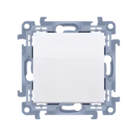 Pulsant, un modul 10 A, 250V~, alb, borne cu surub