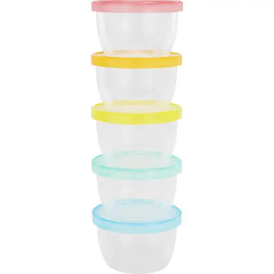 Badabulle Maxi Fun Colors castron cu capac 5x250 ml