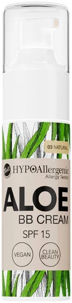 Bell HYPOAllergenic BB cremă de față cu aloe vera SPF15, 03 Natural, 20 g