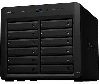 Dispozitiv NAS Synology - DX1222, 12-bay, negru