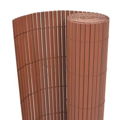 vidaXL Gard de Grădină Maro 150 x 500 cm PVC