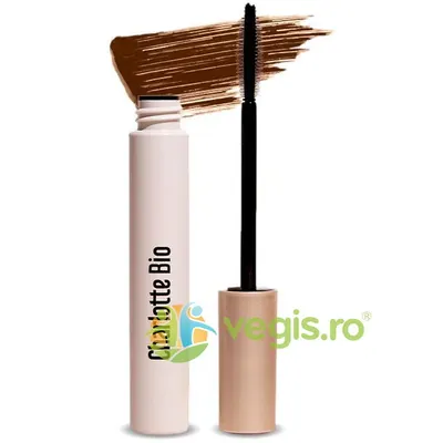 Mascara Maro Volum si Alungire cu Apa din Flori de Trandafir, Ulei de Ricin si Ceara Vegetala Bio 8ml