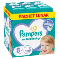 Scutece Active Baby Junior Marimea 5 pentru 11-16 kg, 150 bucati, Pampers