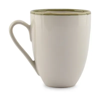 Cană verde/crem din gresie ceramică 350 ml Gravel – ONA