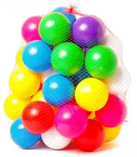 Set bile colorate din plastic 40 piese 8 cm