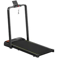 SPORTNOW Bandă de Alergat Pliabilă 2 în 1 cu Inclinație, Bandă de Alergat Electrică 2CP Portabilă cu Display LED, Viteze 1-10 km/h, Roți, Mâner, Telecomandă, Suport pentru Telefon, Negru | Aosom Romania
