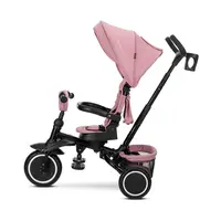 Tricicleta pentru copii Lorelli Freccia Pink multifunctionala, pliabila, sezut rotativ 360 grade, greutate admisa 25 kg, roti Eva