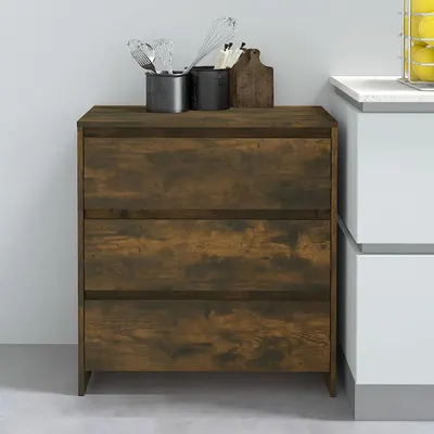 vidaXL Servantă, stejar afumat, 70x41x75cm, lemn prelucrat