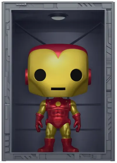 Figurină Funko POP! Deluxe: Iron Man - Hall of Armor (Model 4) (Metallic) (PX Previews Exclusive) #1036
